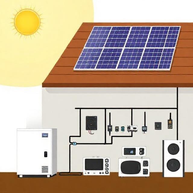Grid-tied solar power system for home