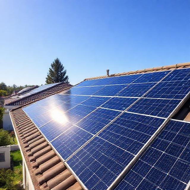 Residential solar panel installation